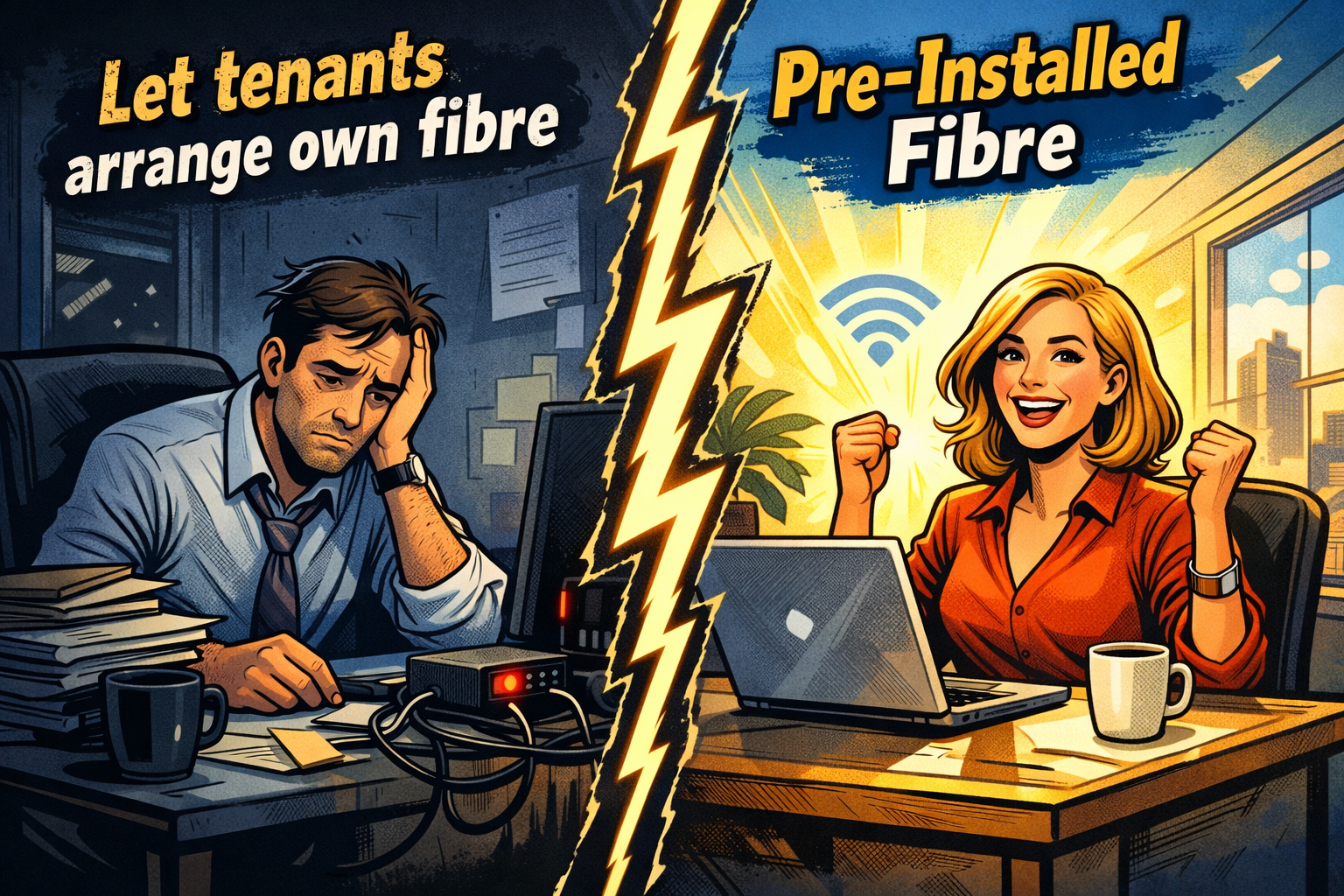 Pre-installed fibre vs. letting tenants arrange their own