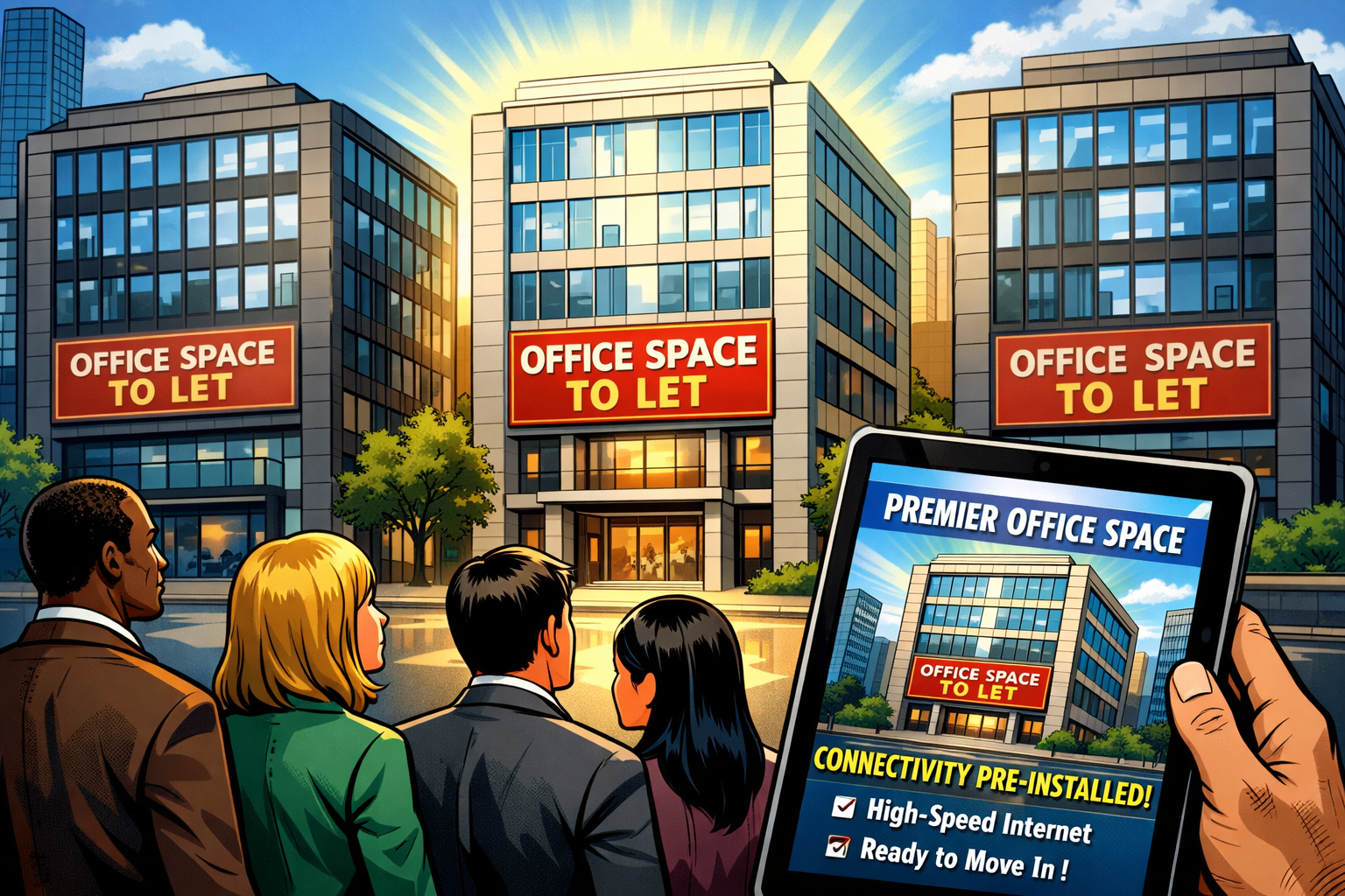 viewing and office that has connectivity pre-installed